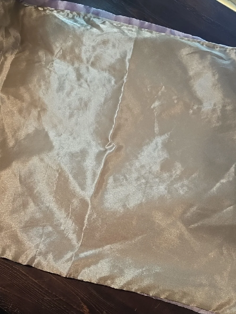 Lot of 3 Satin Polyester Pillowcases - Pink, Gold, Silver (Pilling)
